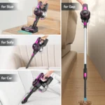 INSE Cordless Vacuum Cleaner, 6-in-1 Rechargeable Stick Vacuum with 2200 mAh Battery