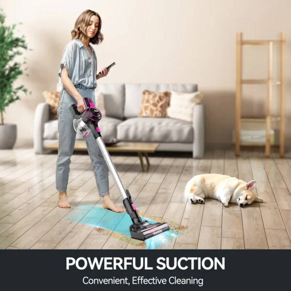 INSE Cordless Vacuum Cleaner, 6-in-1 Rechargeable Stick Vacuum with 2200 mAh Battery