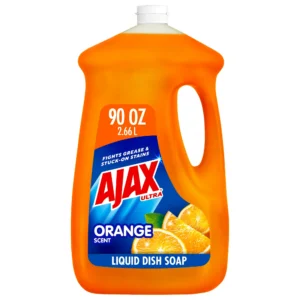 Ajax Ultra Liquid Dish Soap Orange Scent, Triple Action, 90 oz Bottle