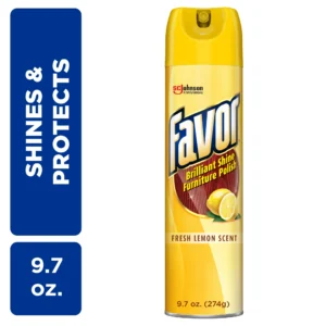 Favor Brilliant Shine Furniture Polish, Fresh Lemon Scent, 9.7 fl oz