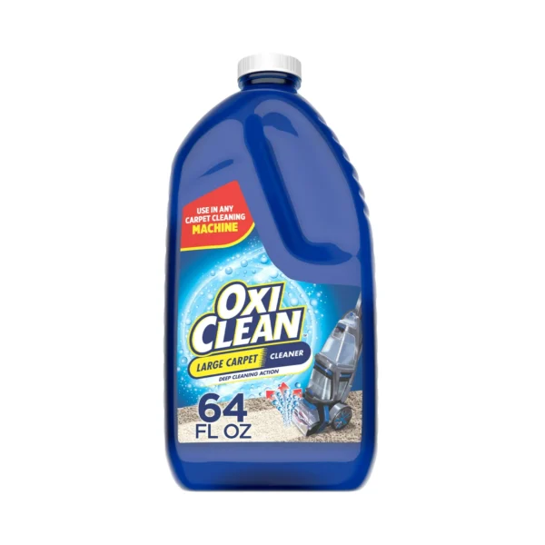 OxiClean Large Carpet Cleaner Liquid Solution for Steam Cleaning Machines, 64 fl oz