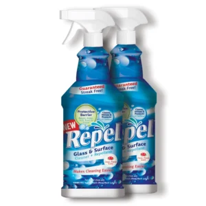 Repel Glass & Surface Cleaner + Repellent with barrier coating technology (2 pack)