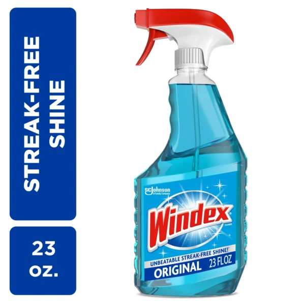 Windex® Glass Window Cleaner, Original Blue, Spray Bottle, 23 fl oz