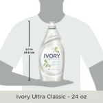 Ivory Ultra Concentrated Liquid Dish Soap, Classic Fresh Scent, 24 fl Ounce