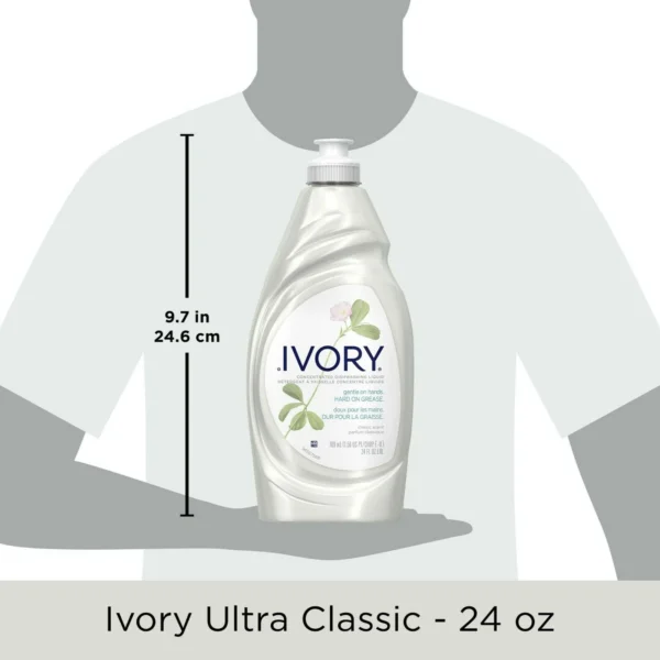 Ivory Ultra Concentrated Liquid Dish Soap, Classic Fresh Scent, 24 fl Ounce