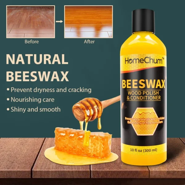 HomChum Wood Furniture Polish Natural Beeswax(10fl oz)