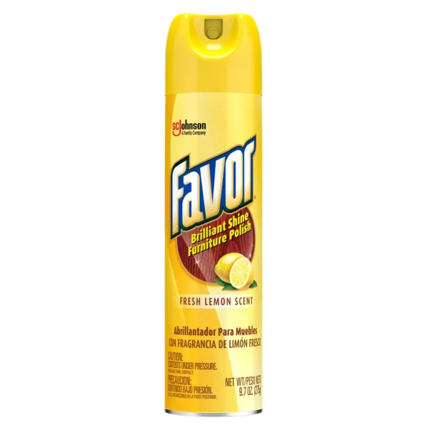 Favor Brilliant Shine Furniture Polish, Fresh Lemon Scent, 9.7 fl oz